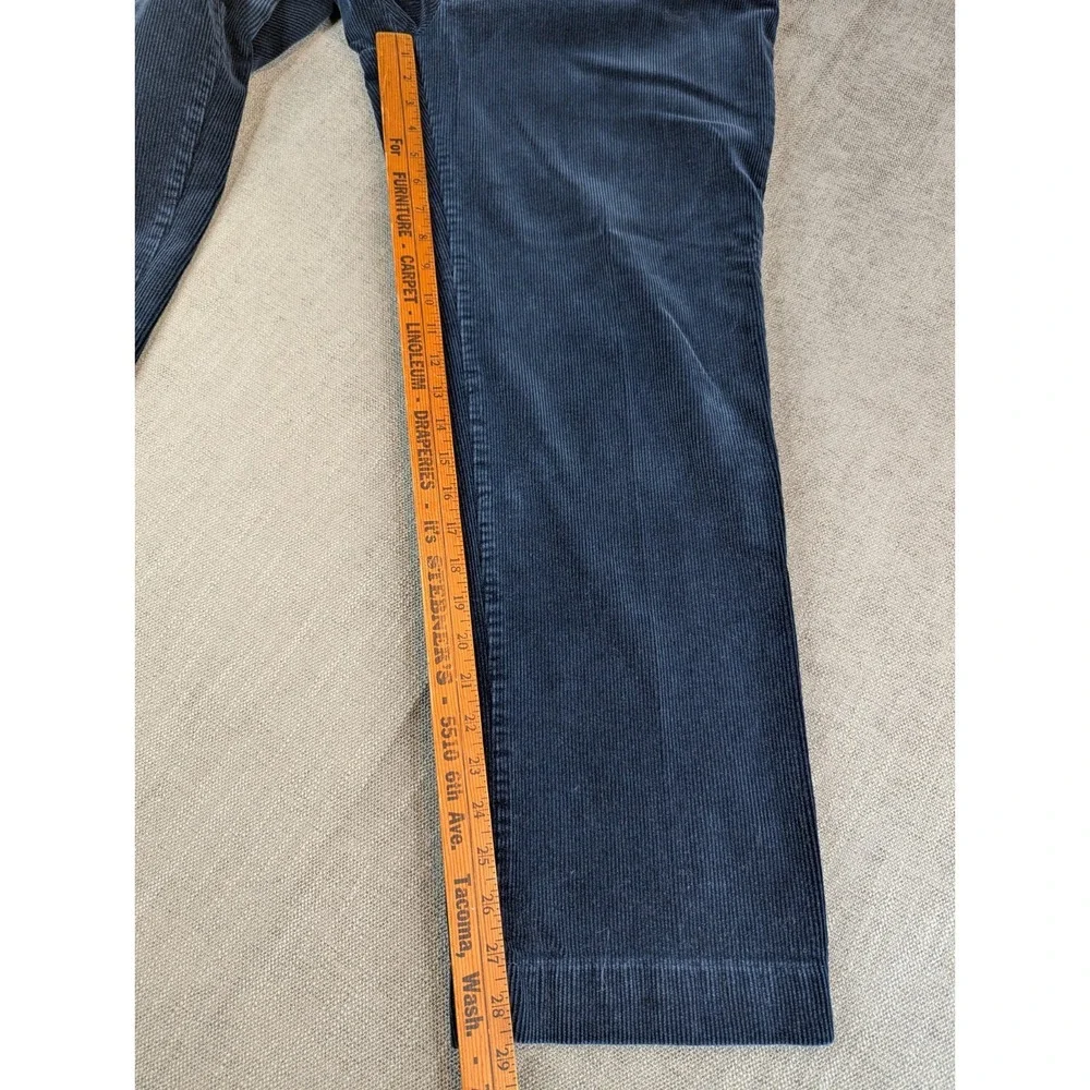 Polo Ralph Lauren Corduroy Pant Men 35x30 (34x29) Navy Straight Fit Cotton Chino